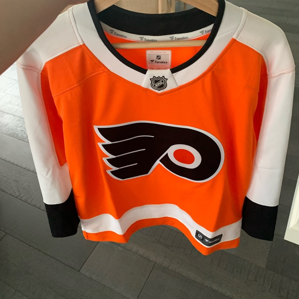L/xl children’s flyers jersey.  Never worn